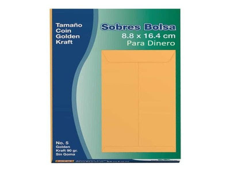 SOBRE BOLSA COIN 5 -IM0168 GOLDEN KRAFT PC 90KG.E50 C500