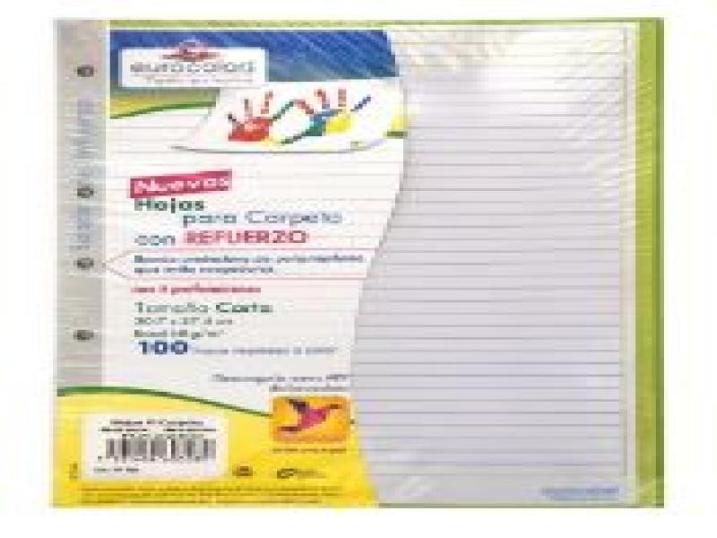 HOJA PCARPETA REFOR. CTA. RAYA SURT. PAQ.C100H C25