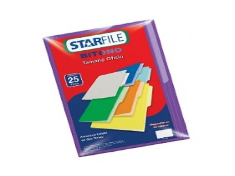 FOLDER BITONO OFI. STARFILE MORADO PAQ.C25 C.20