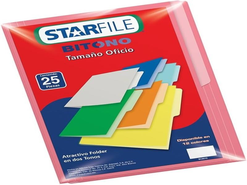 FOLDER BITONO OFI. STARFILE ROSA PAQ.C25 C.20
