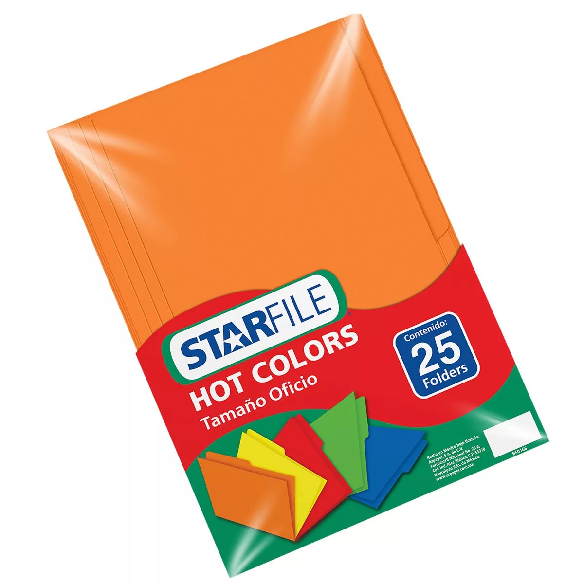 FOLDER OFI. HOTCOLORSFLASHFILE INT. NARANJA PAQ.C25 C20