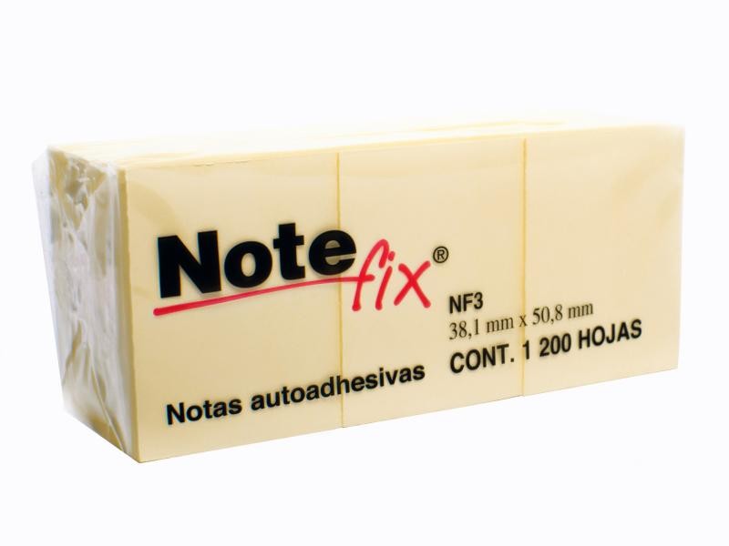 NOTAS ADH. 1.5X2 NOTEFIX NF3 PAQ.C12 PZA. 100H. CU C.12