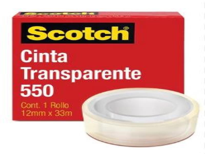 CINTA ADH. 12X33M. TRANSP. SCOTCH 550 3M E12 C72