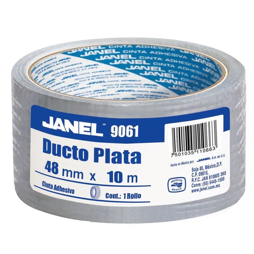 CINTA ADH. PDUCTOS 48X10M. 9061 JANEL PLATA C.36