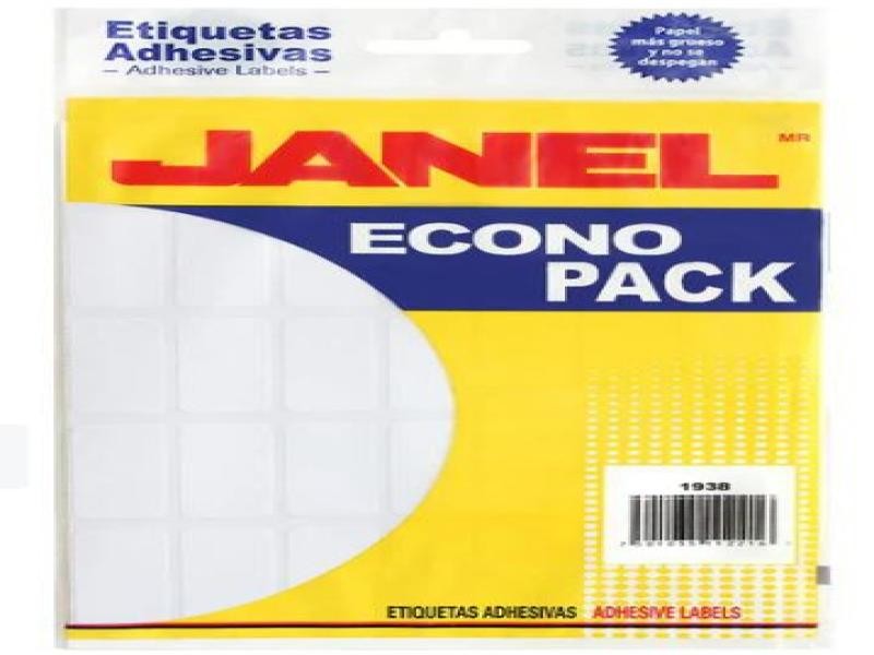 ETIQUETA ADH. BCA. JANEL 19X38 23 PAQ.C20H. E.20