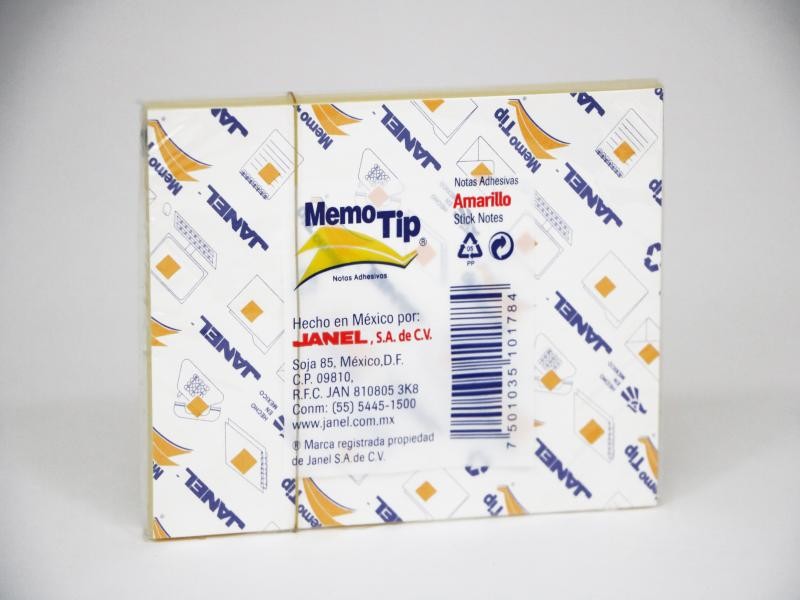 NOTAS ADH. 3X4 MEMOTIP 100H. AMARILLO E.6 C.96