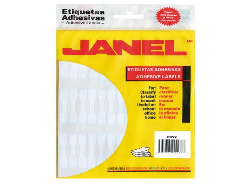 ETIQUETA ADH. BCA. JANEL 9X52 26 PAQ.C20H. E.20
