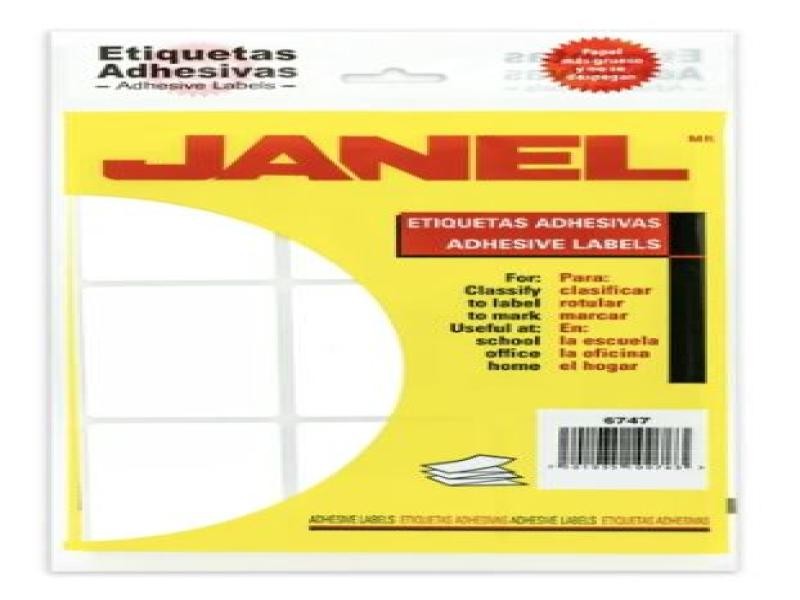 ETIQUETA ADH. BCA. JANEL 67X47 13 PAQ.C20H. E.20