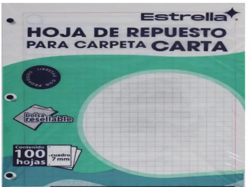 HOJA PCARPETA CTA. ESTRELLA 559 C7 PAQ.C100H. C.20
