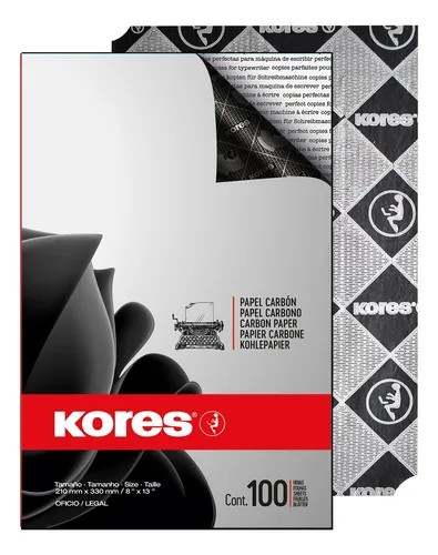 PAPEL CARBON OFI. KORES C100H. NEGRO E.10 C.50
