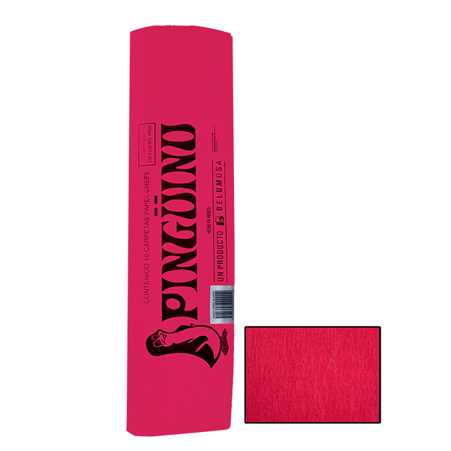 PAPEL CREPE PINGUINO ROSA FLUOR. E.10 C.250 46