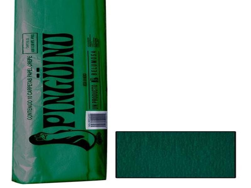 PAPEL CREPE PINGUINO VERDE NAVIDAD E.10 C.250 35