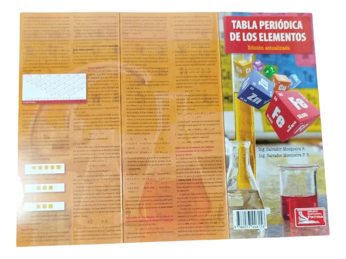 TABLA PERIODICA MOSQUEIRA ED.PATRIA NUEVA EDICION
