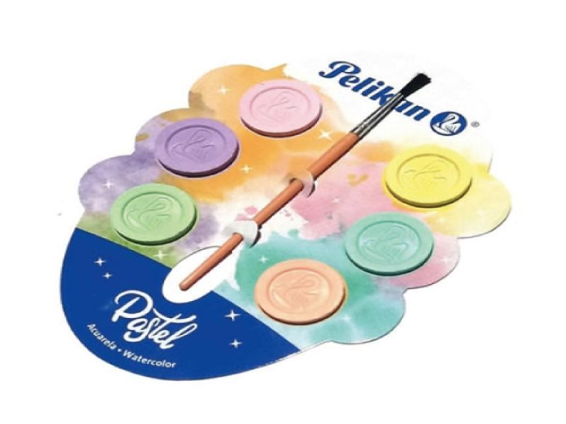 ACUARELA EST.C6PINCEL COL.PASTEL PELIKAN C70