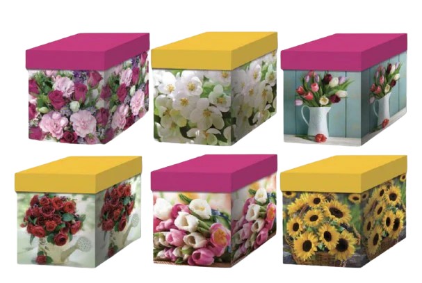 CAJA CUBO PETALOS PADI 15 15X15 CM JGO E.12