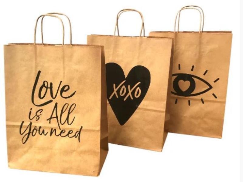 BOLSA KRAFT MED. AMOR SLIC. DIPAK E10 C.100