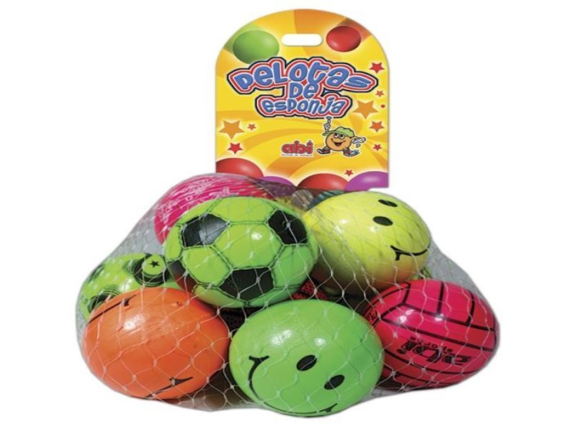 PELOTA ESPONJA 2 12 DECORADA RED C10 PZAS. SURT. E.12