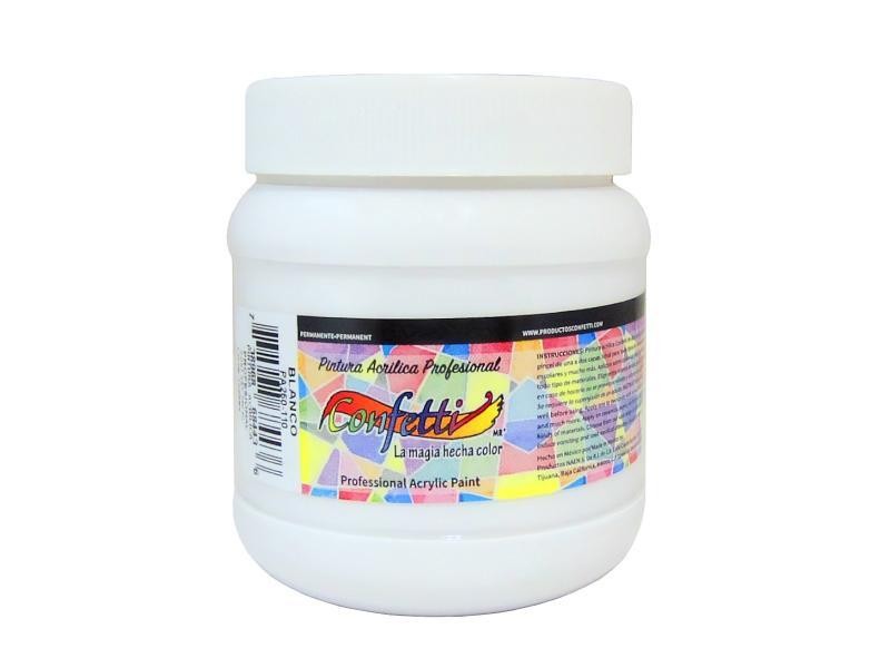 PINTURA ACRILICA CONFETTI 250ML.BLANCO 110 C.6