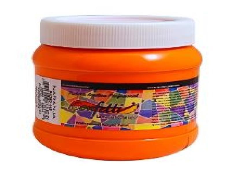 PINTURA ACRILICA CONFETTI 250ML. NARANJA 115 C6