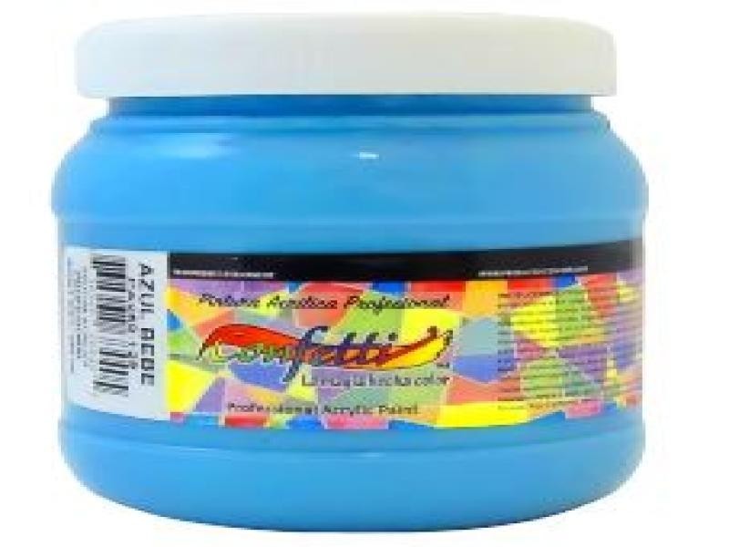 PINTURA ACRILICA CONFETTI 250ML. AZUL CIELO 128 C.6
