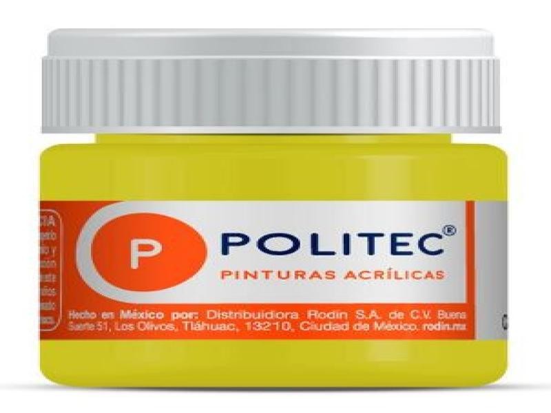 PINTURA ACRILICA POLITEC 30ML. LIMON HANZA 307 E15 C.90
