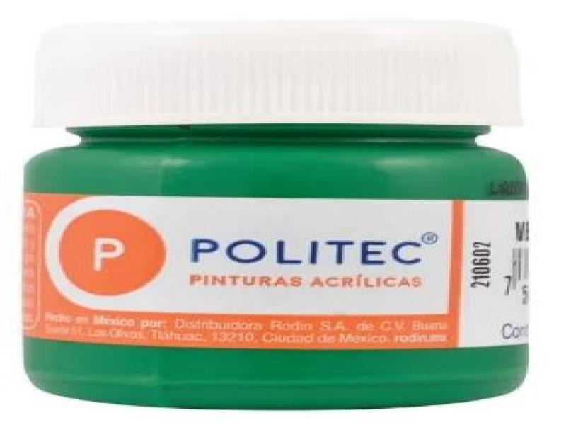 PINTURA ACRILICA POLITEC 30ML. VDE. CLARO 312 E.15 C.90