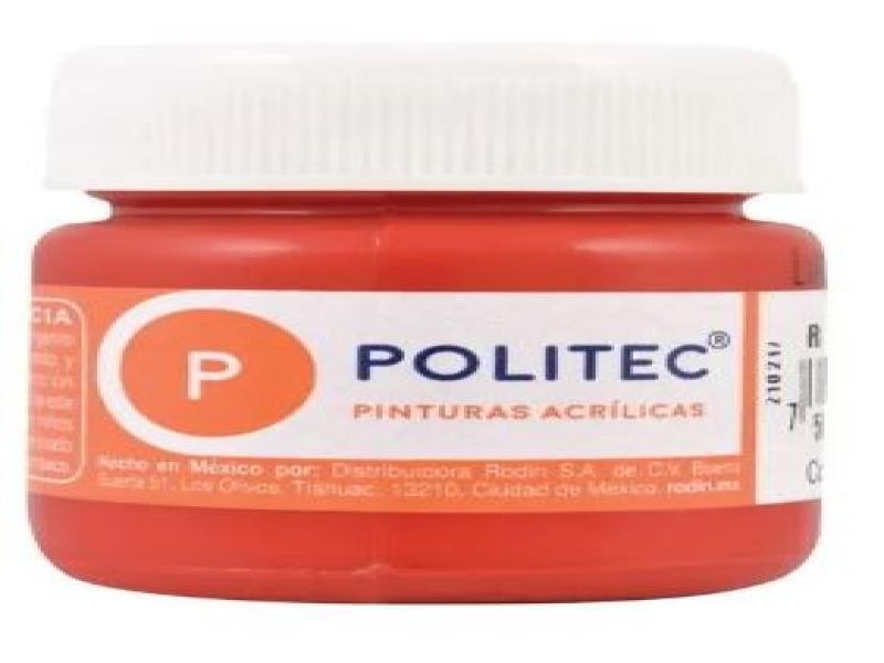 PINTURA ACRILICA POLITEC 30ML. ROJO 314 E.15 C.90
