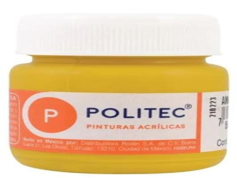 PINTURA ACRILICA POLITEC 30ML. AMA. MEDIO 318 E.15 C.90