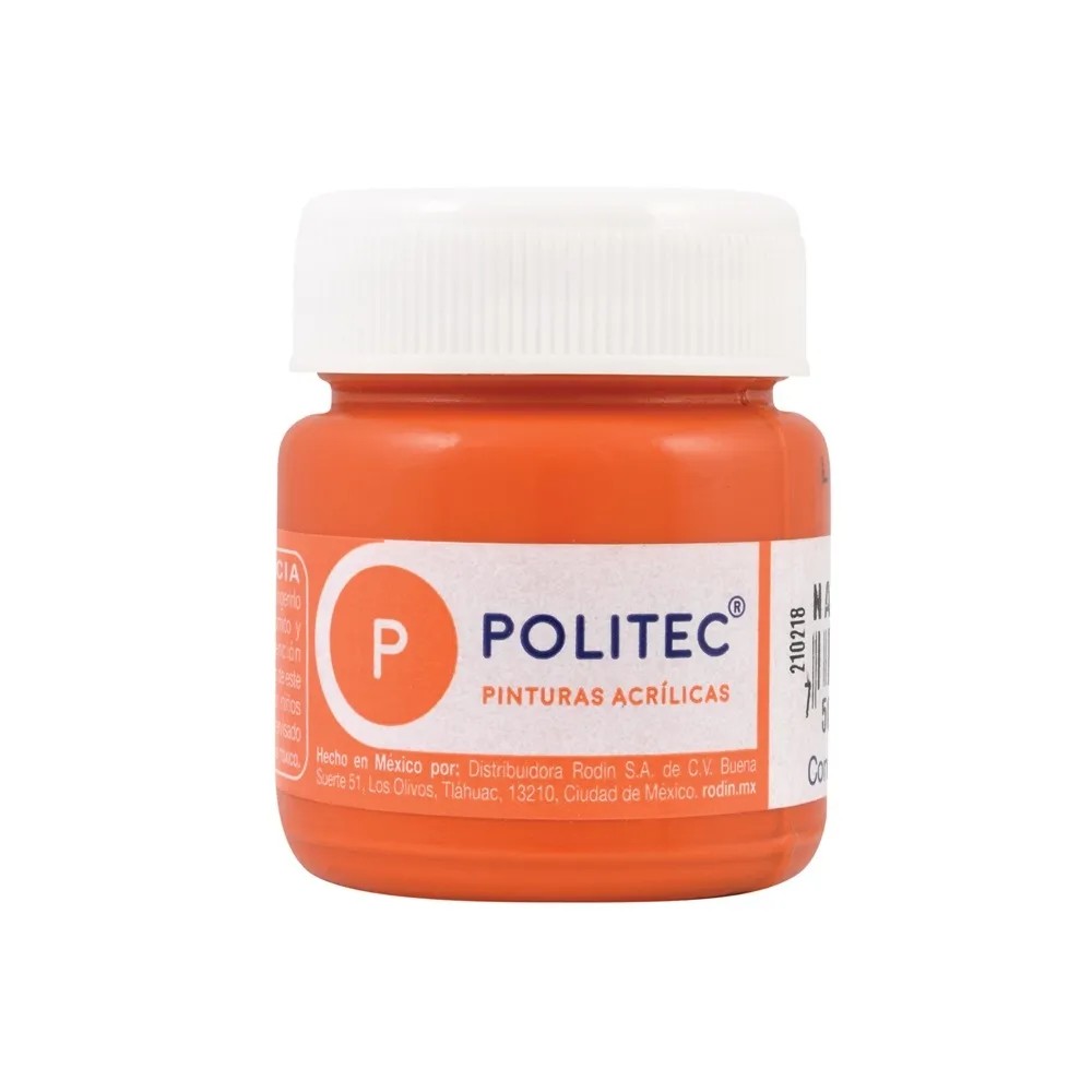 PINTURA ACRILICA POLITEC 30ML. NARANJA CL 332 E15 C90