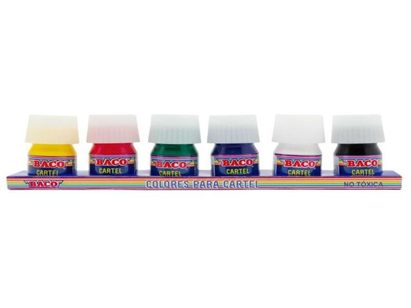 PINTURA CARTEL BACO 20ML. ESTUCHE C6 PZAS. C.20