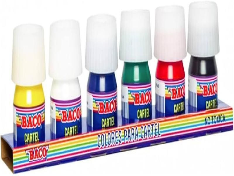 PINTURA CARTEL BACO 20ML. ESTUCHE C6 PZAS. C.20