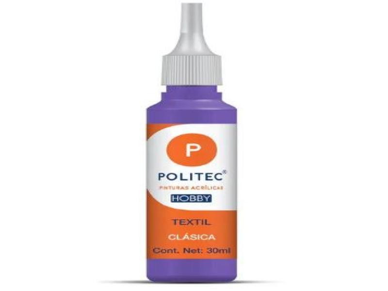 PINTURA TEXTIL CLASICA 30ML POLITEC MORADO 614 E12 C240