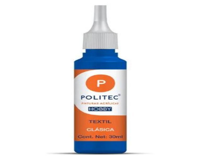 PINTURA TEXTIL CLASICA 30ML POLITEC AZUL ULT.622 E12C240