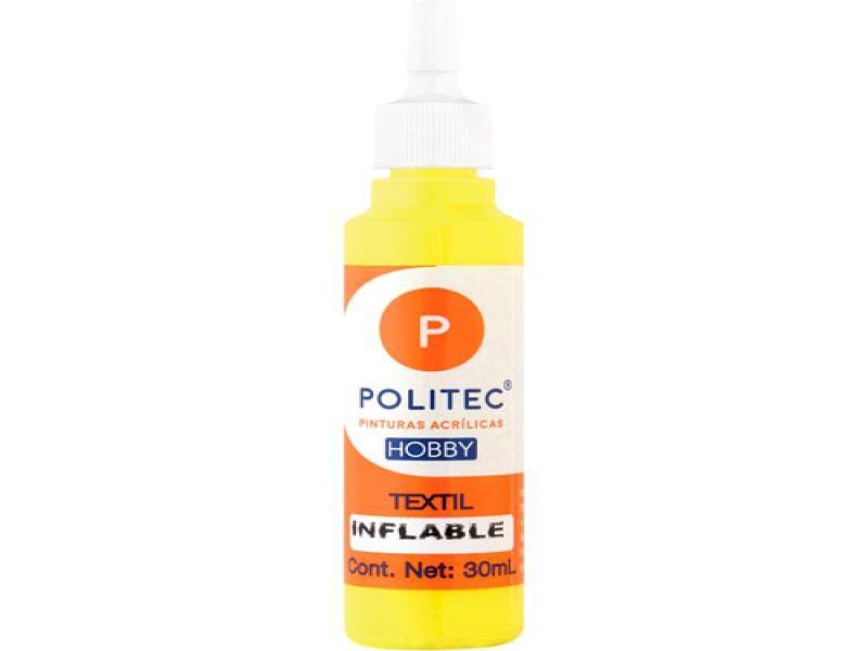 PINTURA TEXTIL INFLABLE 30ML POLITEC AMA. 401 E12 C240