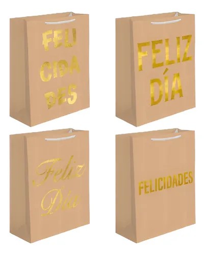 BOLSA KRAFT MED. FELICIDADES DIPAK E.10