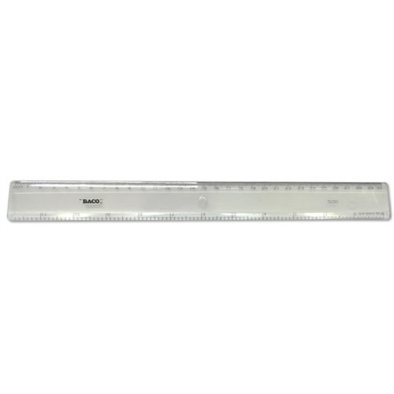 REGLA PLAST. 30 CM. BACO 5030 TRANSPARENTE E.25