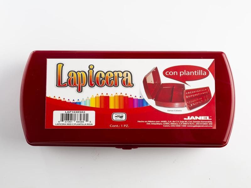 CAJA LAPICERA CGIOSER PLAST. JANEL 21X12X6 ROJO C.56