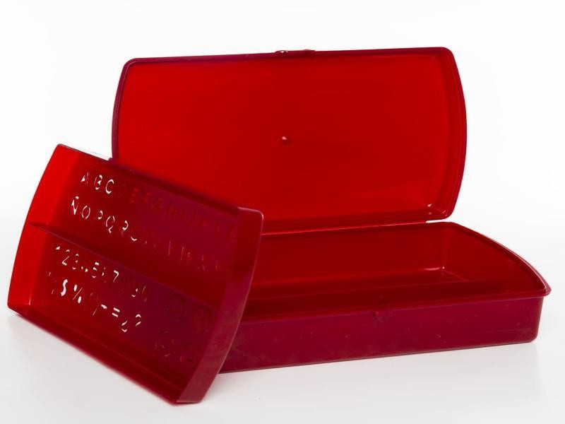 CAJA LAPICERA CGIOSER PLAST. JANEL 21X12X6 ROJO C.56