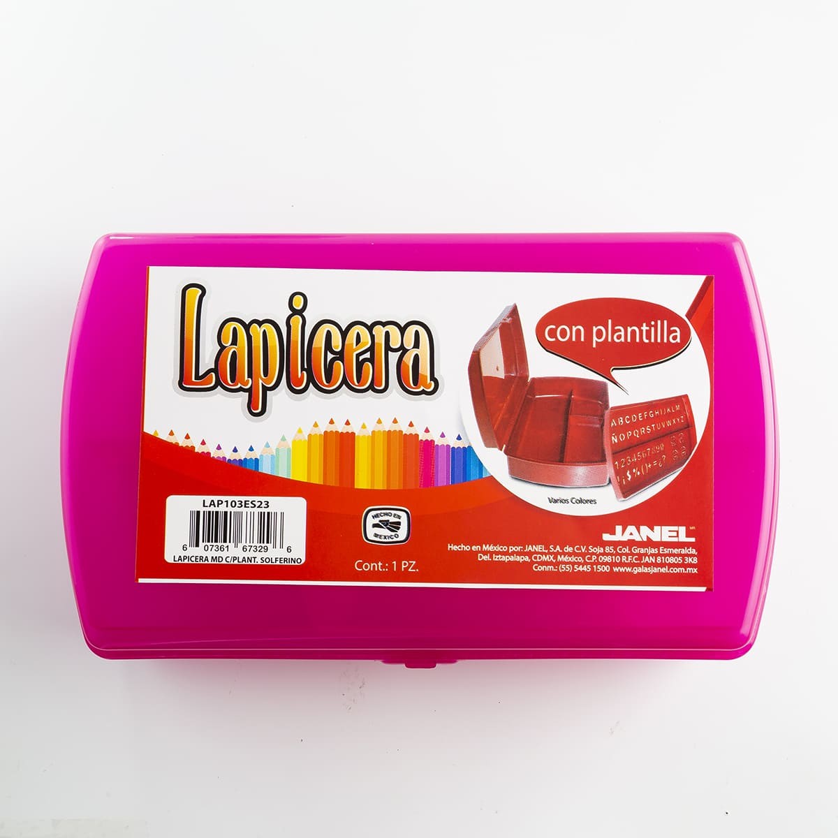 CAJA LAPICERA CGIOSER PLAST. JANEL 21X12X6 SOLFERINO C.56