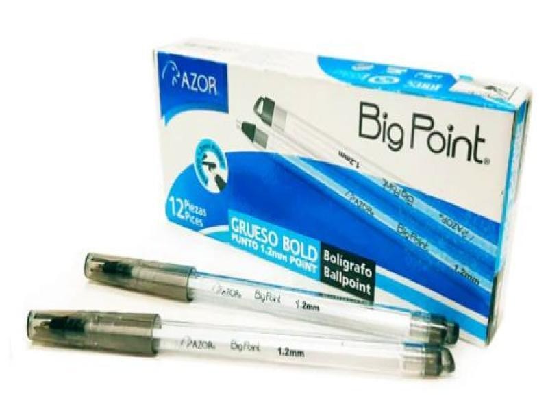 BOLIGRAFO BIG POINT 1.2MM NEGRO AZOR E12 C360