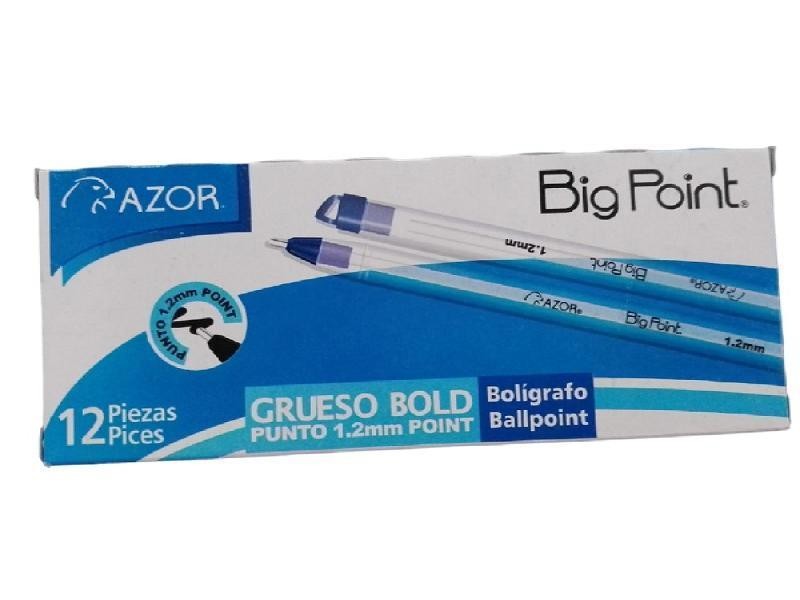 BOLIGRAFO BIG POINT 1.2MM AZUL AZOR E12 C360