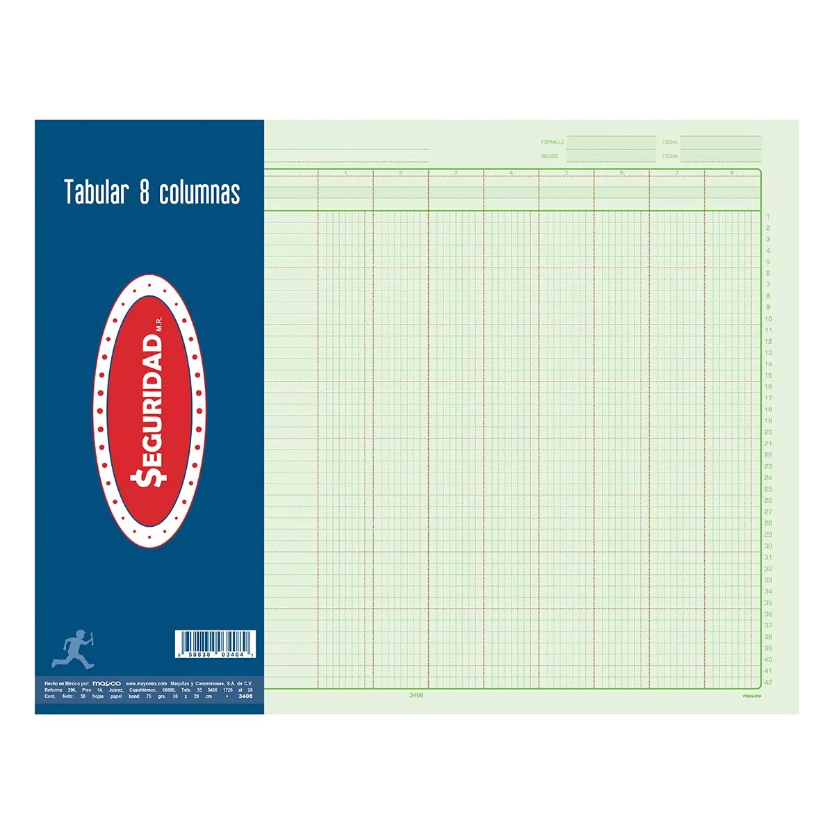 TABULAR CCONCEPTO 8 COLUMNAS 3408 MAYCO CTA 50H. E1 C25