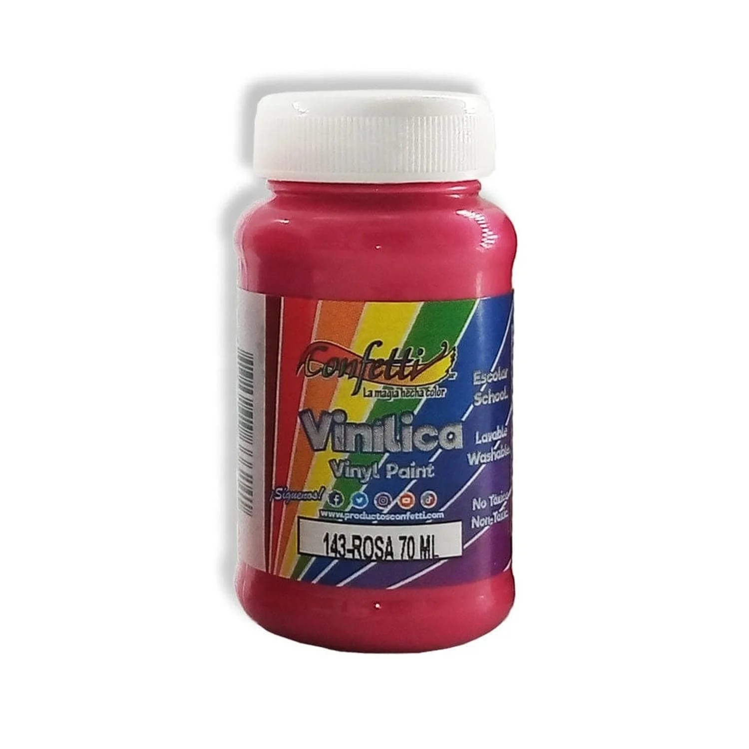 PINTURA VINILICA 100ML CONFETTI ROSA PASTEL C.12