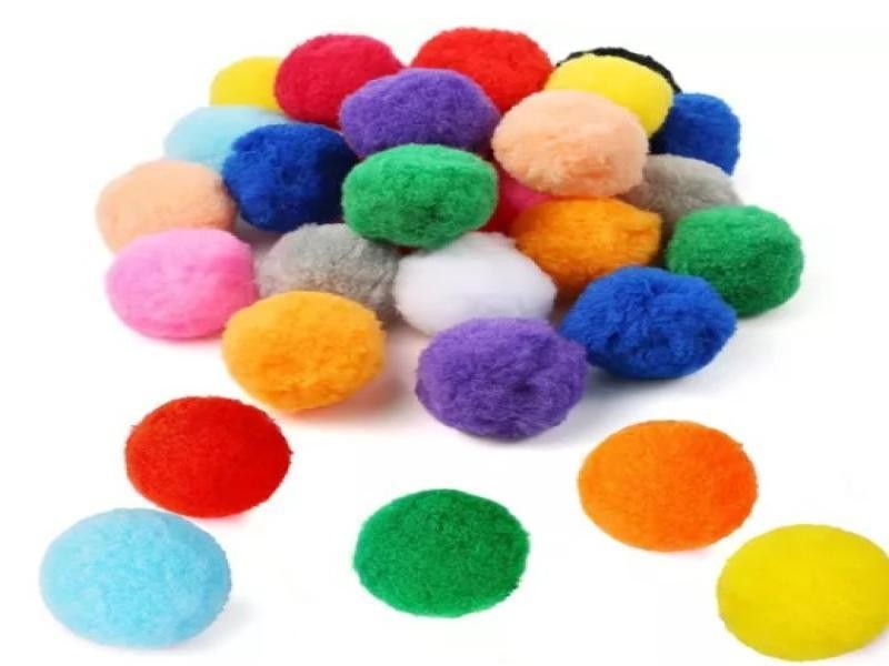 POMPON BOLITAS SUAVES COL. SURT. C100 PZAS MAE POM25 C100