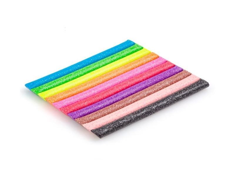 PLASTILINA C10 BARRAS GLITTER COLORES PELIKAN C40