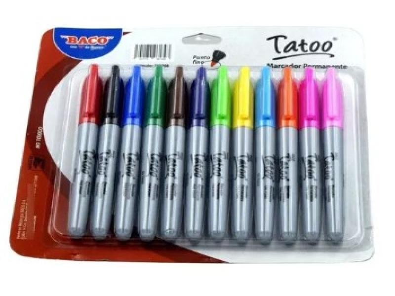 MARCADOR PERM. DELG. TATTO P.F. BL.C12 COL.SURTIDOS C20