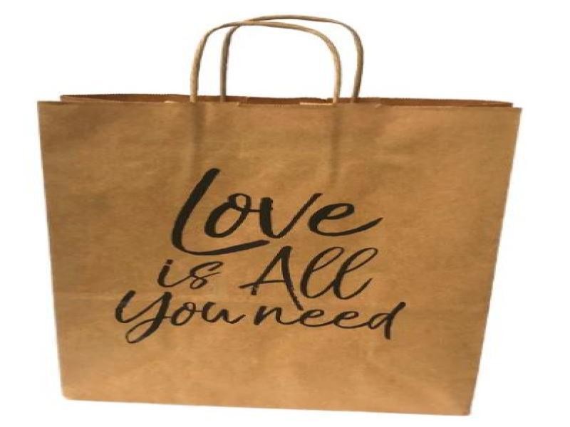 BOLSA KRAFT GDE. AMOR SLIC. DIPAK E.10 C.100
