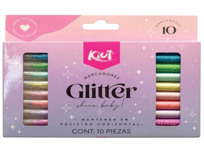 MARCADORES GLITTER KIUT 550757 C10 C12