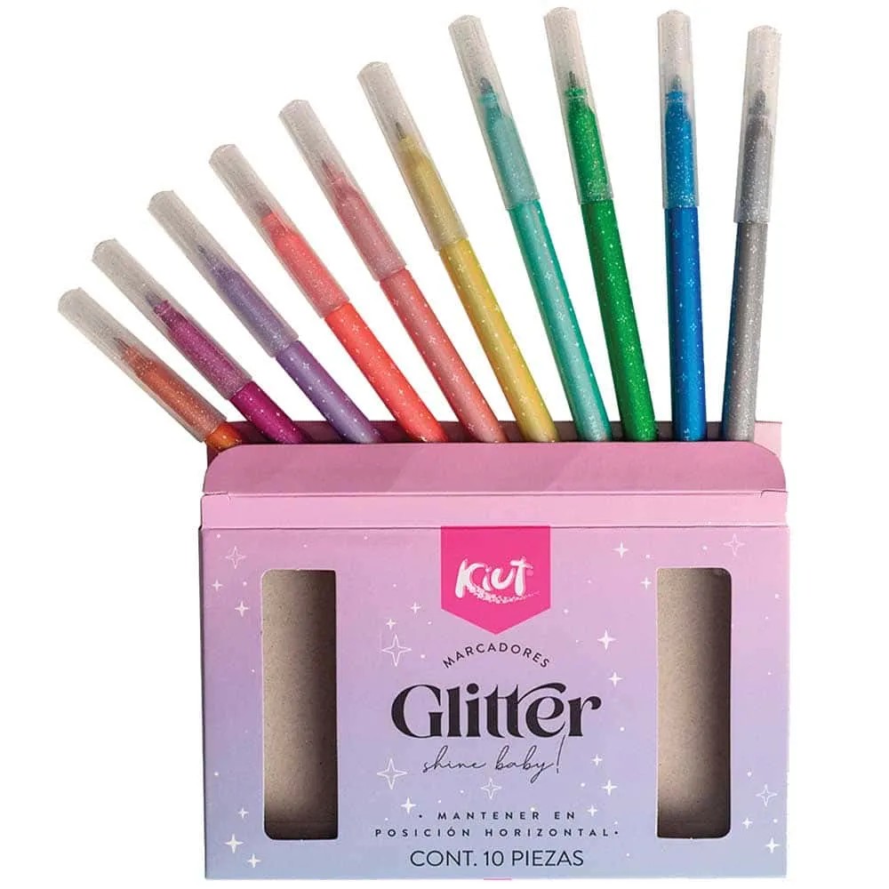 MARCADORES GLITTER KIUT 550757 C10 C12