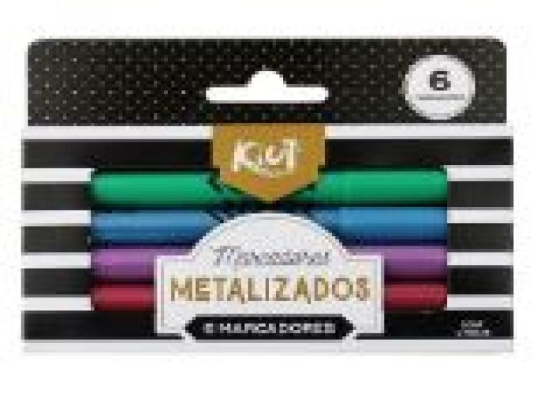 MARCADORES METALIZADOS PUNTA FINA KIUT 549016 C6 C12